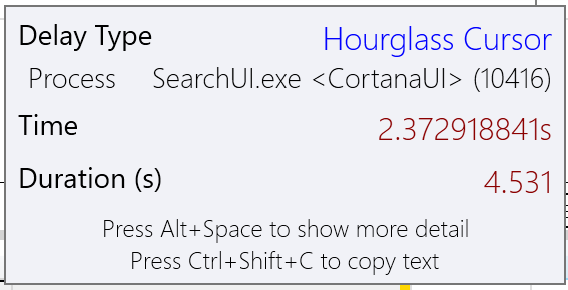 Cortana's SearchUI.exe responsible for UI Delay
