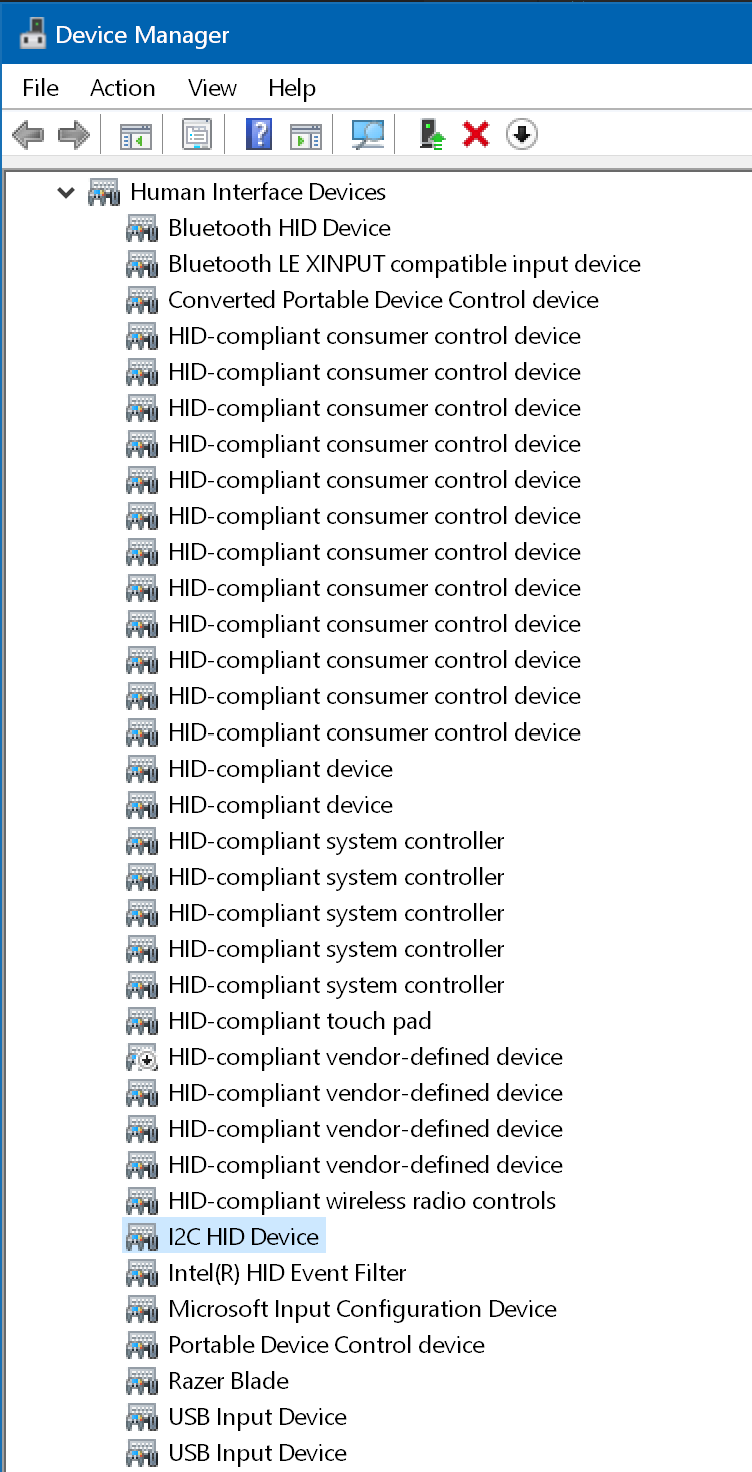 I2C Device in Device Manager